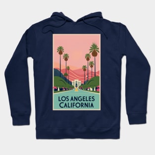 A Vintage Travel Art of Los Angeles - California - US Hoodie